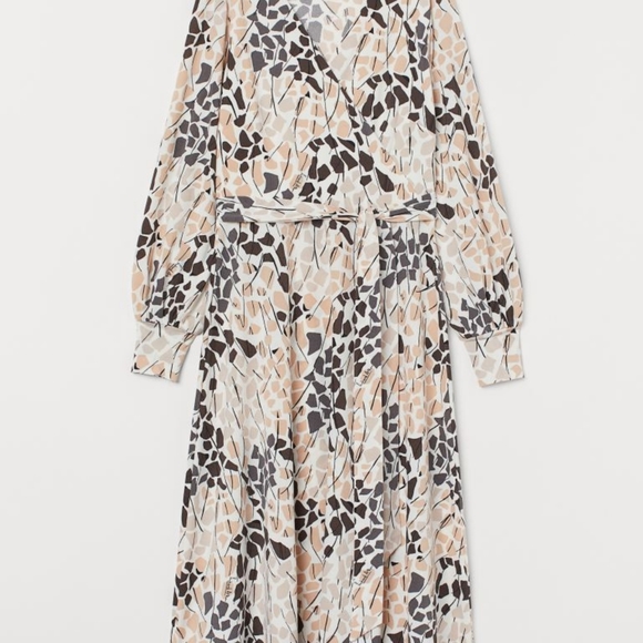 🏵️💚 RICHARD ALLAN x H&M Crêped Wrapped Front Dress - Picture 7 of 12